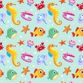 Sea creatures background Royalty Free Stock Photo