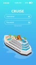 Sea Cruise Booking Mobile App Design Royalty Free Stock Photo