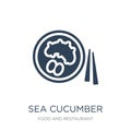 sea cucumber icon in trendy design style. sea cucumber icon isolated on white background. sea cucumber vector icon simple and Royalty Free Stock Photo