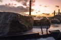 Sea defences at Happisburgh UK