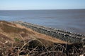 Sea defences at The Naze at Walton on the Naze, Essex in the UK