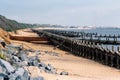 Sea defences in Norfolk, England Royalty Free Stock Photo