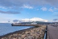 Sea Defences and Pierhead on Largs Seafront Scotland