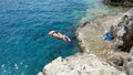 Sea Diver, Porto Roxa, Zakynthos Island, Greece Royalty Free Stock Photo