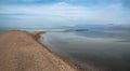 The sea is divided by a path in the middle, stretching into the distance