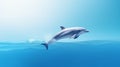 Realistic Hyper-detailed Rendering Of A Dolphin Swimming In Water Royalty Free Stock Photo