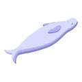 Sea dugong icon isometric vector. Ocean baby