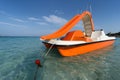 Sea empty pedalo Royalty Free Stock Photo