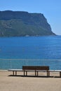 Sea esplanade with benches