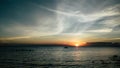 Sea and evening sky in pattaya beach thailand Royalty Free Stock Photo