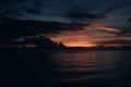 Sea and evening sky in pattaya beach thailand Royalty Free Stock Photo