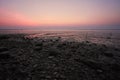 sea in the evening and sky of twilight.