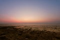 sea in the evening and sky of twilight.