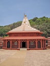 Sea facing side view of Lord Ganesh temple in Ganapatipule, Maharashtra, India