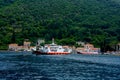 The sea ferry carries people and cars Royalty Free Stock Photo