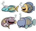 Sea fish set Royalty Free Stock Photo