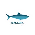 Sea fish of shark icon isolated on white background Royalty Free Stock Photo