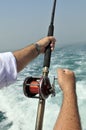 Sea fishing. Royalty Free Stock Photo