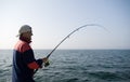 Sea fishing. Royalty Free Stock Photo