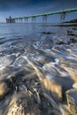 Incoming tide at Clevedon on Somerset coast