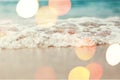 Sea foam wave close-up view Royalty Free Stock Photo