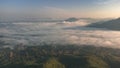 Sea of Fog covers the area on the top of hill Doi Phu Thok, Chiang Khan, Loei, Thailand Royalty Free Stock Photo