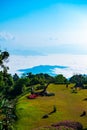 Sea of fog at Doi Kiew Lom view point in Huai Nam Dang national park