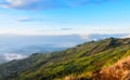 Sea of fog over mountain at sunrise Royalty Free Stock Photo