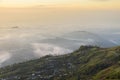 Sea of fog over mountain at sunrise Royalty Free Stock Photo