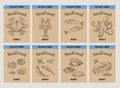 Sea food banner. Retro hand drawn labels price templates. Vector tags for shop or market. Organic food illustration