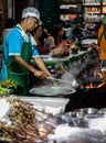 sea food cook on Yaowarat Road, Bangkok