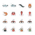 Sea food icons