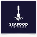Sea Food Logo Design Template Royalty Free Stock Photo