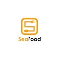 sea food logo template Royalty Free Stock Photo