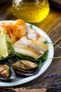 Sea food plate Royalty Free Stock Photo