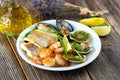 Sea food plate Royalty Free Stock Photo