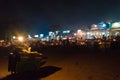 Sea food restaurants on Jimbaran beach in Bali, Indonesia Royalty Free Stock Photo