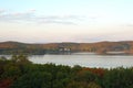 Sea and forest autumn scenery (landscape).