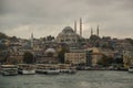 Sea front landscape of Istanbul historical part, Turkey famous city. Tourist Istanbul city landscape. Istanbul landscape, Turkey