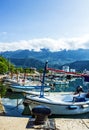 Sea front with tourists boats, Montenegro, Budva.