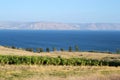The Sea of Galilee and Church Of The Beatitudes, Israel, Sermon of the Mount of Jesus Royalty Free Stock Photo