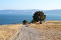 The Sea of Galilee and Church Of The Beatitudes, Israel, Sermon of the Mount of Jesus Royalty Free Stock Photo