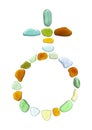 Sea glass mosaic - Earth astrological symbol