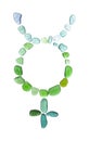 Sea glass mosaic - Mercury astrological symbol