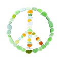 Sea glass symbols Royalty Free Stock Photo