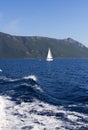 Sea and Greek mountains