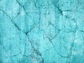 Sea green broken cracked brick wall. Royalty Free Stock Photo