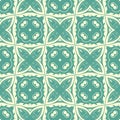 Sea green rounded squares design seamless pattern background illustration