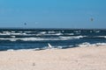 Sea and gulls, beach,, blue sea, azure coast