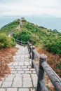 Tung Wan Tsai Coral Beach and hiking trail road in Cheung Chau island, Hong Kong Royalty Free Stock Photo